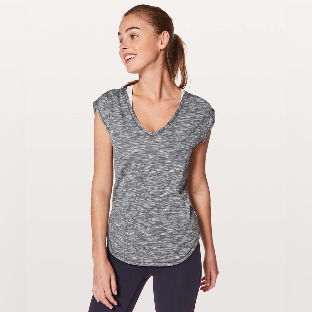 Lululemon Sweat Times Short Sleeve Tiger Space Dye - sz 10 W3BF3S
